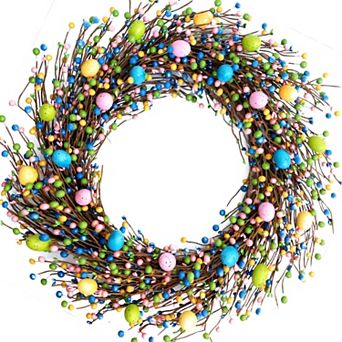26" Spring Easter Wreath Door Decor for Indoor Outdoor