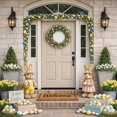 26" Spring Easter Wreath Door Decor for Indoor Outdoor