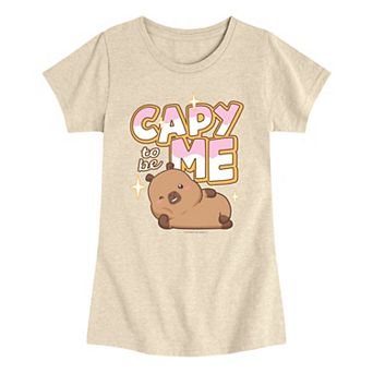 Girls 7-16 CapyFun Capybara To Be Me Graphic Tee