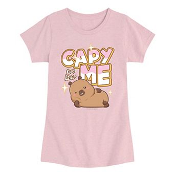 Girls 7-16 CapyFun Capybara To Be Me Graphic Tee