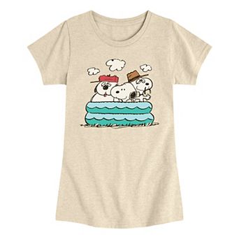 Girls 7-16 Peanuts Snoopy, Olaf, & Spike Graphic Tee