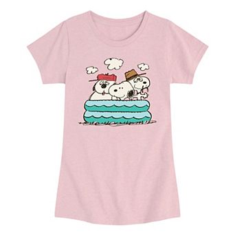 Girls 7-16 Peanuts Snoopy, Olaf, & Spike Graphic Tee