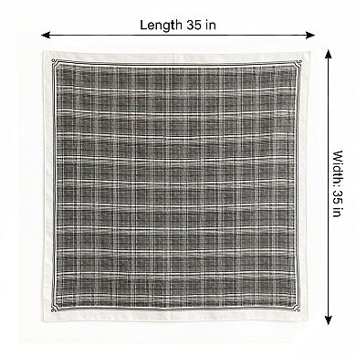 Women's Plaid Large Square Scarf Lightweight Head Neck Hair Wrap Shawl 35 Inch