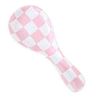 Checkered Ceramic Spoon Rest Gift Housewarming