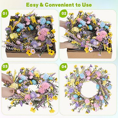 24" Easter Wreath Spring Artificial Wreath Home Decor
