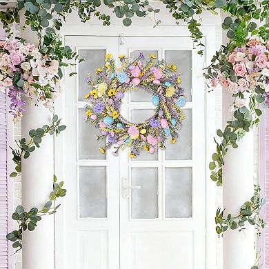 24" Easter Wreath Spring Artificial Wreath Home Decor