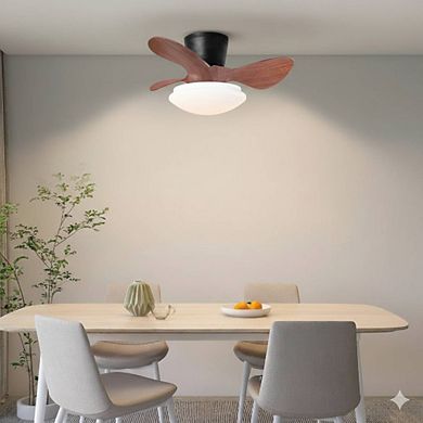 25-Inch Small Walnut Ceiling Fan