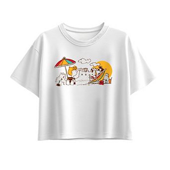 Girls 7-16 Peanuts Beach Day Boxy Tee