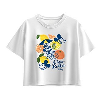 Girls 7-16 Disney's Mickey Ciao Bella Boxy Tee