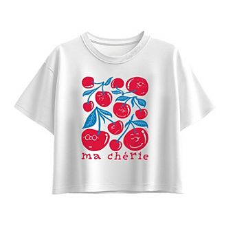 Girls 7-16 Peanuts Ma Chérie Character Faces Boxy Tee