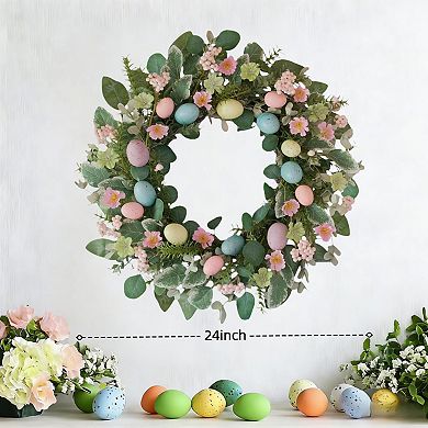 24" Easter Wreath Spring Summer Wedding Home Decor