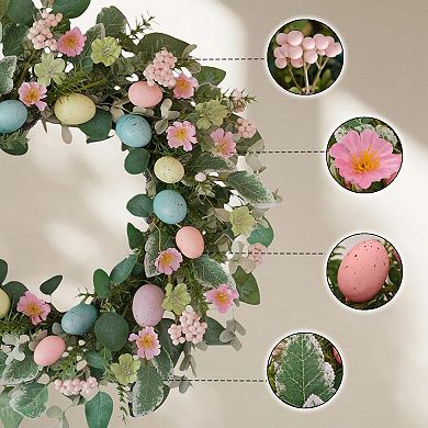 24" Easter Wreath Spring Summer Wedding Home Decor