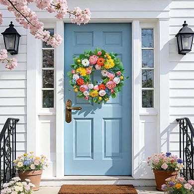 24" Spring Artificial Wreath Spring Summer Decor