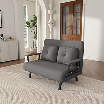 KWPZQEB 5-in-1 Convertible Folding Sofa Bed, 5-Position Adjustable Backrest