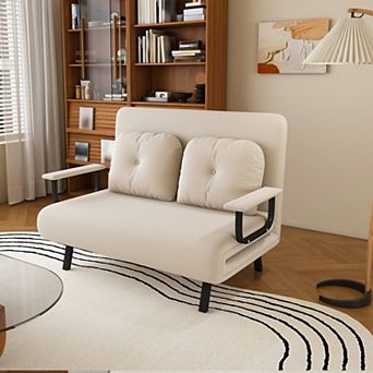 KWPZQEB 5-in-1 Convertible Folding Sofa Bed, 5-Position Adjustable Backrest