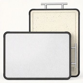 2 pc Stainless Steel 316 Double-Sided Chopping Board for Kitchen, Dishwasher Safe