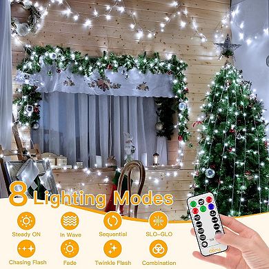 Ollny 1000 LED 382ft Cool White Christmas Lights