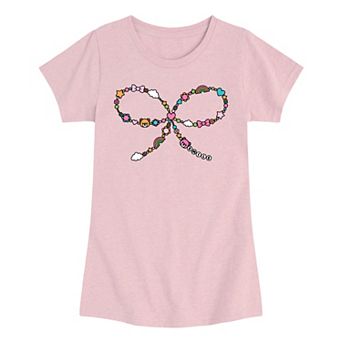 Girls 7-16 Friendship Beads Bow Graphic Tee