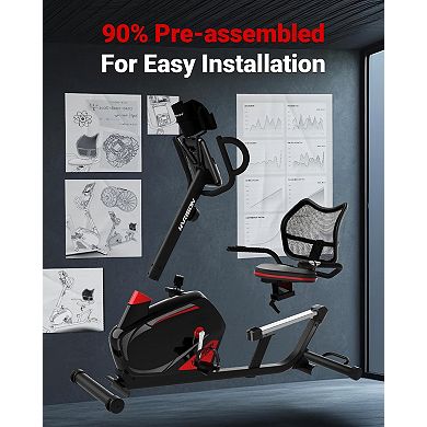 HARISON Recumbent Exercise Bike with Arm Exerciser, Recumbent Bike for Seniors (HRK-B8A)