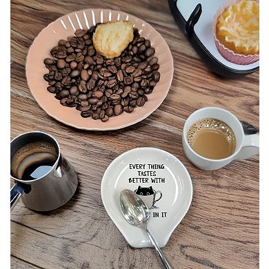 Coffee Spoon Rest Cat Lover Gift Bar Accessory