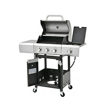 WOW PIONEER 3-Burner Stainless Steel Outdoor Propane Gas Grill with Side Burner