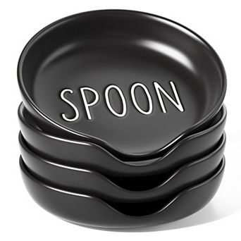 Spoon Rest Ceramic for Kitchen Counter 4 pack