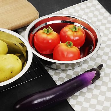 6PCS Salad Mixing Stainless Steel Serving Bowl