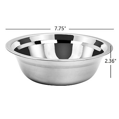 6PCS Salad Mixing Stainless Steel Serving Bowl