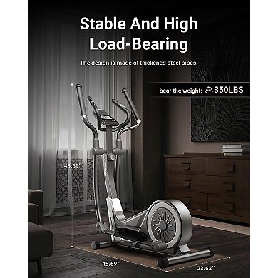 HARISON Elliptical Machine for Home, Smart Magnetic Elliptical Exercise Machine (HRK-E1190Black)