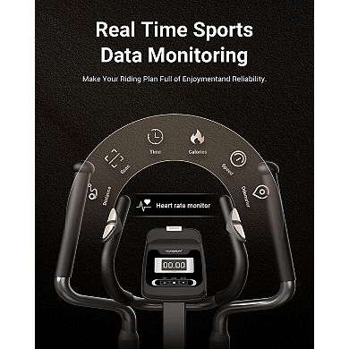 HARISON Elliptical Machine for Home, Smart Magnetic Elliptical Exercise Machine (HRK-E1190Black)