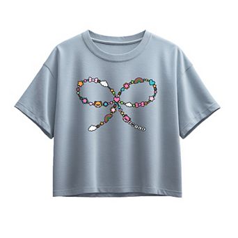 Girls 7-16 Friendship Beads Bow Boxy Tee