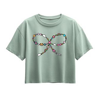Girls 7-16 Friendship Beads Bow Boxy Tee
