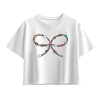 Girls 7-16 Friendship Beads Bow Boxy Tee