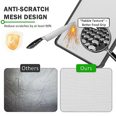 2pc Stainless Steel Wheat Straw Double Sided Chopping Board for Meat Dishwasher Safe