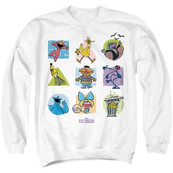 Men's Sesame Street Character Squares Graphic Sweatshirt