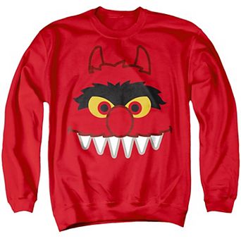 Men's Simple Big Face Frazzle Graphic Sweatshirt