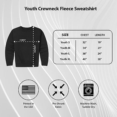 Girls 7-16 Charm Bracelet Keychain Crew Fleece Sweatshirt