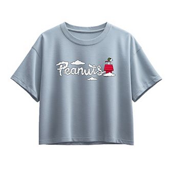 Girls 7-16 Peanuts Snoopy Flying Ace Boxy Tee