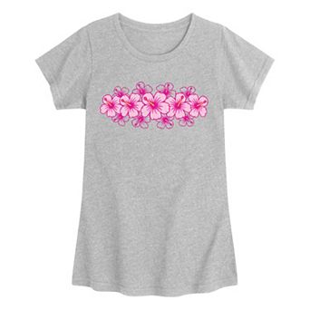Girls 7-16 Hibiscus Flowers Graphic Tee