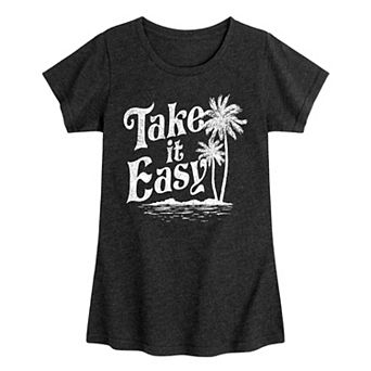 Girls 7-16 Take It Easy Palm Trees Graphic Tee