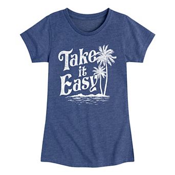 Girls 7-16 Take It Easy Palm Trees Graphic Tee