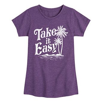 Girls 7-16 Take It Easy Palm Trees Graphic Tee