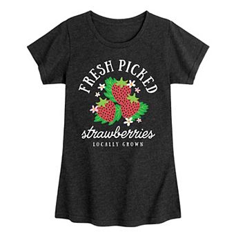 Girls 7-16 Fresh Picked Strawberries Graphic Tee