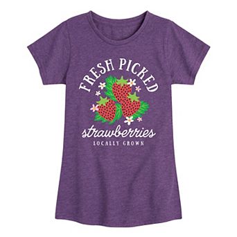 Girls 7-16 Fresh Picked Strawberries Graphic Tee