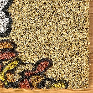Peanuts Snoopy and Woodstock Hello Fall Coir Doormat