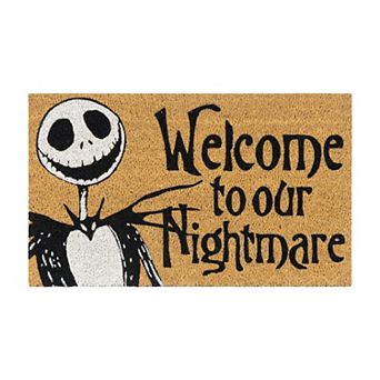 Disney's Nightmare Before Christmas Jack Skellington Welcome To Our Nightmare Doormat 18" x 30"