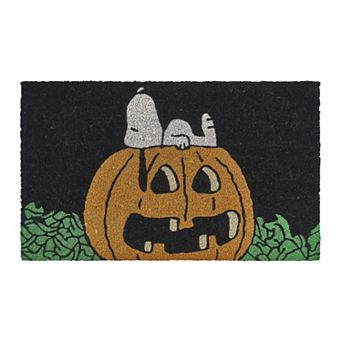 Peanuts Snoopy Jack O' Lantern Coir Doormat 18" x 30"