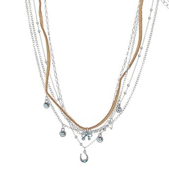 SO® 5 pc Silver Tone Boho Charms Choker Set