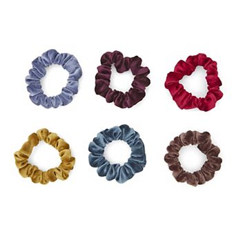 SO® Thin Velvet Scrunchie 6-Pack