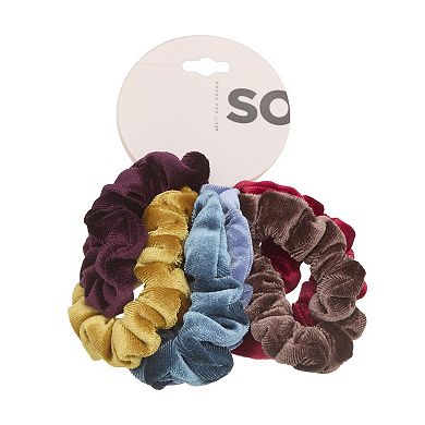 SO® Thin Velvet Scrunchie 6-Pack